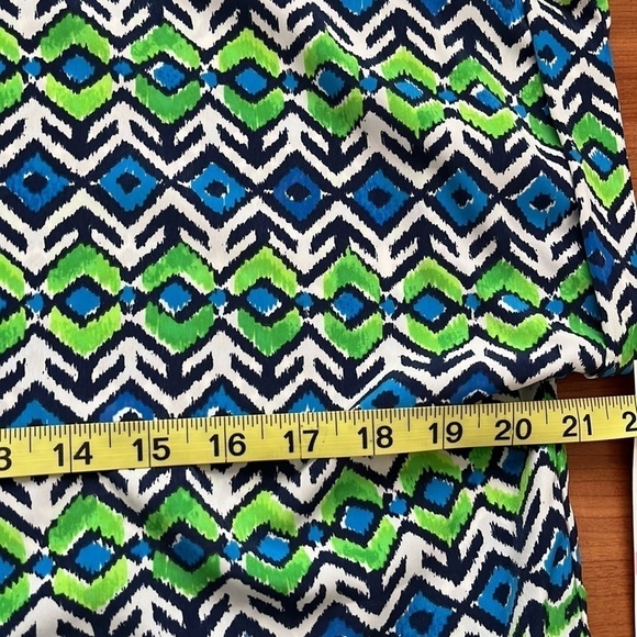 Ruby Rd women’s surfs up geo print navy and green top Size 10 P - Picture 7 of 9